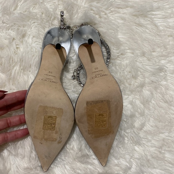 Jimmy Choo Saeda 100 glittered plexi‎ pumps size 39EU - Picture 8 of 13